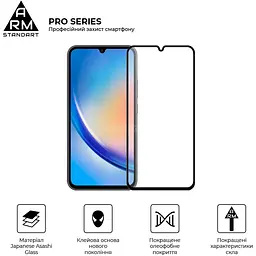Захисне скло ArmorStandart Full Pro Glass для Samsung A25 5G Full Black (ARM72435) [102856] - мініатюра 2