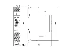 Реле часу зірка/трикутник NTE9‑ST AC/DC 12‑240V АСКО‑УКРЕМ (A0010240010) - мініатюра 6