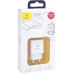 Мережевий зарядний пристрій Baseus Letour 1USB 2.1A CCALL-E2A02 White - мініатюра 2