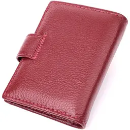 Практична візитниця з натуральної шкіри ST Leather 22468 бордова - мініатюра 2