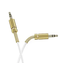 Аудiокабель Hoco UPA31 Cindy spring audio cable AUX 3 м білий - мініатюра 3