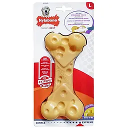 Nylabone Extreme Chew Cheese Bone 17.5x8x4 см сирна кісточка жувальна іграшка для собак смак сиру