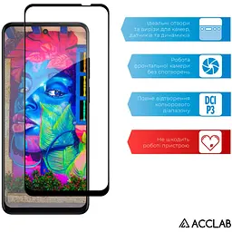 Скло захисне ACCLAB Full Glue MOTO G32 Black (1283126544309) - мініатюра 5