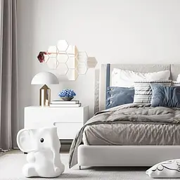 Дзеркальний декор Wall Sticker SW-00002511 акриловий самоклеючий 80х70 мм 12 шт. срібло - мініатюра 5