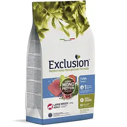 Сухий корм для дорослих собак великих порід Exclusion Noble Grain Adult Tuna Large Breed, з тунцем, 12 кг - мініатюра 2