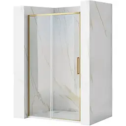 Душові двері Rea Rapid Slide 140 brashed gold REA-K8591, прозорий, золотий
