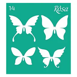 Багаторазовий трафарет "№ 14" Rosa 3625114 самоклеючий 9×10 см