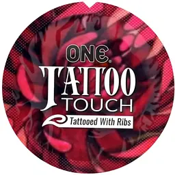 Презервативи One Tattoo Touch з текстурним малюнком 3 шт. (ROZ6400230326) - мініатюра 3