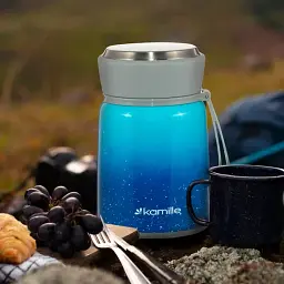 Термос харчовий Kamille KM-2096 синій 530 мл - мініатюра 8