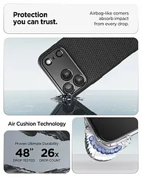 Чехол Spigen Liquid Air для iPhone 17 Pro Matte Black (ACS10331) + защитное стекло - мініатюра 12
