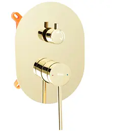 Душова система прихованого монтажу Rea Oval + Box gold REA-P8466, Золотий - мініатюра 2
