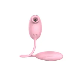 Вакуумний стимулятор клітора з віброяйцем High End Suction Love Egg Pink - мініатюра 8