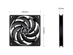 Вентилятор ARCTIC P12 Slim PWM PST (ACFAN00275A) - мініатюра 5
