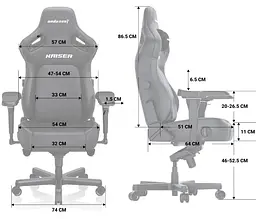 Ігрове крісло Anda Seat Kaiser 4 Size XL Black Premium PVC (AD12YDDC-XLL-20-B-PV/C) - мініатюра 8