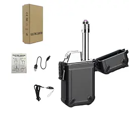Водонепроникна подвійна електрична USB-запальничка Solve Black  KT6007905