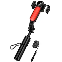 Монопод для селфі Hoco K90 Support axis smart+light Black - мініатюра 4