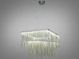 Люстра стельова LED Diasha LSD-600+400F-HR, 65W, регульована висота 55-165 см, діаметр 60 см, світлодіодна, для коридору