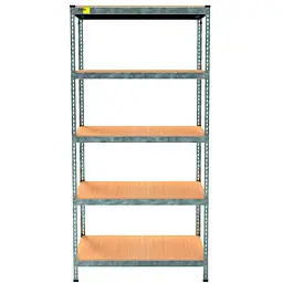Металевий стелаж Emby Light Series (розмір 2100х900x300мм) 5 полиць ДСП до 100кг Оцинкований - мініатюра 3