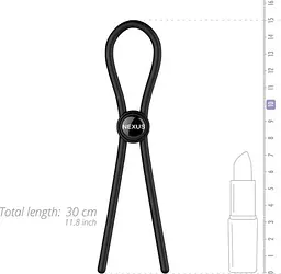 Ерекційна петля Nexus FORGE Single Adjustable Lasso Black, 30 см (чорний) - мініатюра 2