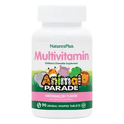 Вітаміни та мінерали NaturesPlus Animal Parade Children's Multivitamin 90 жувальних таблеток Кавун