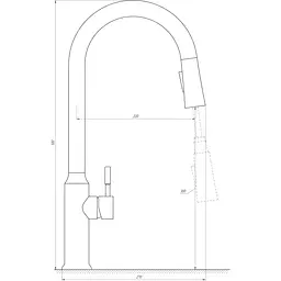 Змішувач для кухні Globus Lux Alpen SBT1-2033-GP Графіт - мініатюра 7