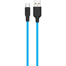 USB Cable Hoco X21 Silicone Type-C Black/Blue 1m