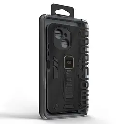 Чехол для TECNO Spark 40C 4G, Proover, черный, с подставкой и магнитом, противоударный, ударопрочный, бронированный, панель-накладка, защита всего корпуса, термополиуретан (TPU) + поликарбонат (PC), ArmorStandart (ARM87282) - мініатюра 3