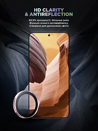 Захисне скло для камери Samsung Galaxy S24 5G (SM-S921), Supreme BI, фіолетовий колір, з рамкою, глянцеве скло для захисту лінз, протиударне, прозоре, з клейовим шаром по контуру, не впливає на якість фото, ArmorStandart (ARM76608) - мініатюра 4