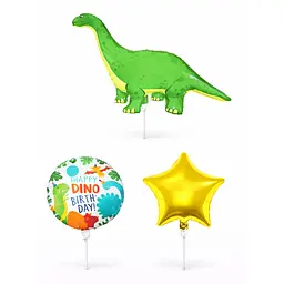 Фольгована кулька JS Balloon фігура «Парк Юрського періоду» 5 шт наповнення повітрям або гелієм для тематичних вечірок