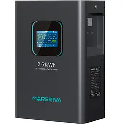 Акумуляторна батарея Marsriva LiFePO4, 25.6V/102Ah, 2.61KWH, настінна - мініатюра 3