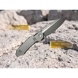 Ніж складаний туристичний Weknife Bogey (9.3 см) Bohler M390 / Titanium сірий - мініатюра 11