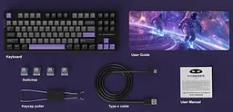 Клавіатура MageGee Light 87 RGB Blue Whale Switch Wireless (6971969728721-UA) Dark Purple (G-000003945) - мініатюра 7