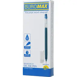 Ручка гелева Buromax Maxima сині чорнила 0.5 мм упаковка 12 шт. (BM.8336-01) - мініатюра 2