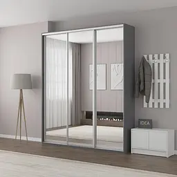 Шафа-купе Idea серія 7 200 x 60 x 210 см Антрацит Дзеркало