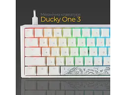 Клавіатура Ducky OnOne 3 SF Cherry MX Brown RGB UA USB White (DKON2167ST-BUAPXPWWWSC1) - мініатюра 3
