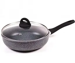 Сковорідка Benson з кришкою та мармуровим покриттям 26 см BN-492