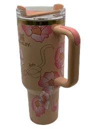 Термос термокружка Stanley Quencher H2.0 Tumbler из нержавеющей стали 1,18 л Peach Flower Barbie KT7001984 - миниатюра 8
