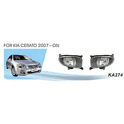 Протитуманні фари для KIA Cerato 2007-2009 з проводкою Комплект (KA-274) - мініатюра 2