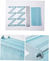 Полиця для взуття на 4 секції блакитний стелаж етажерка для взуття Shoe Rack 4 - мініатюра 4