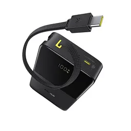 Зовнішній акумулятор Baseus EnerFill FC51 Bipow 2 Pro Digital Display Power Bank with Built-in Cable 20000mAh 22.5W Cosmic Black - мініатюра 2