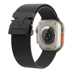 Ремінець Universal Milanese Clasp Apple Watch 49/Watch 45/Watch 44/Watch 42mm Black (37201_3610721) - мініатюра 3