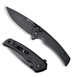 Ніж складаний Sencut Serene S21022B-1 чорний, чорне лезо