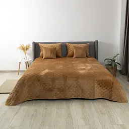 Покривало ТЕП Velour кавове ромб прямий 240 x 260 см (4-00518_22237)