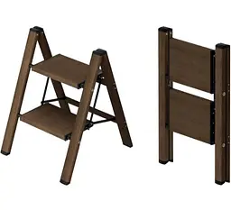 Драбина алюмінієва ladder AND L0202, легка, широкі сходи - мініатюра 2