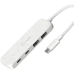 USB-Хаб j5create JCH342EW-N USB-C на 2 USB-A/2 USB-C, білий (JCH342EW-N)