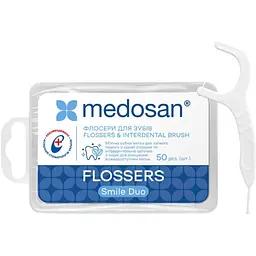 Флосери для зубів Medosan Smile Duo Flossers&Interdental brush 50 шт.
