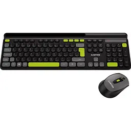 Комплект (Клавіатура та Миша) CANYON HSET-W5 EN AAA+AA Wireless Black - мініатюра 5