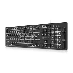 Клавіатура REAL-EL RK-7050 USB Black (EL123100054) - мініатюра 4