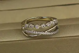 Кільце Xuping Jewelry нега р 17 сріблясте