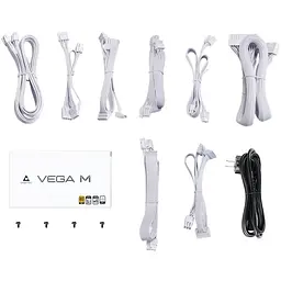 Блок живлення 1000W Chieftec VEGA M PPG-1000-CW ATX 3.1 135mm, 80+ Золотистий, Fully modular, БІЛИЙ, Retail - мініатюра 7